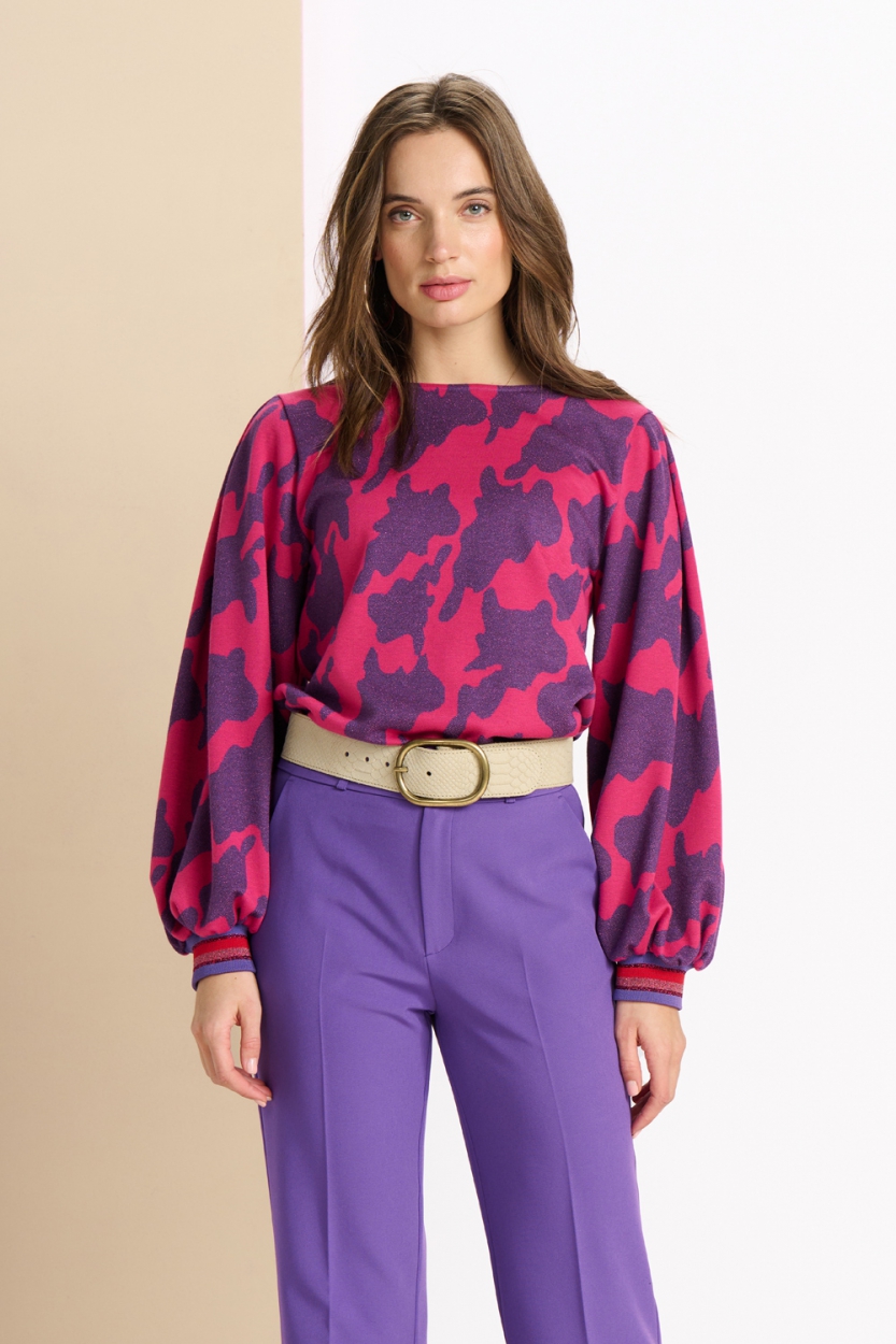 TOP – Swirl Fluor Pink