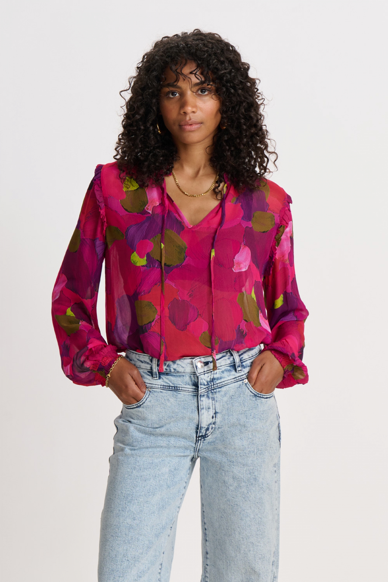 TOP – Brushwork Fiery Pink