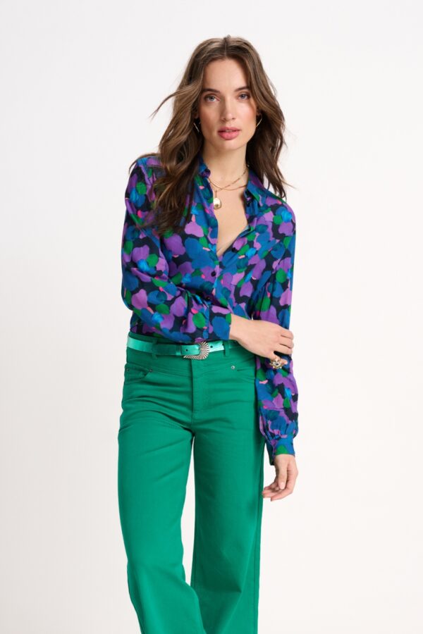 BLOUSE - Mila Brushwork Lilac