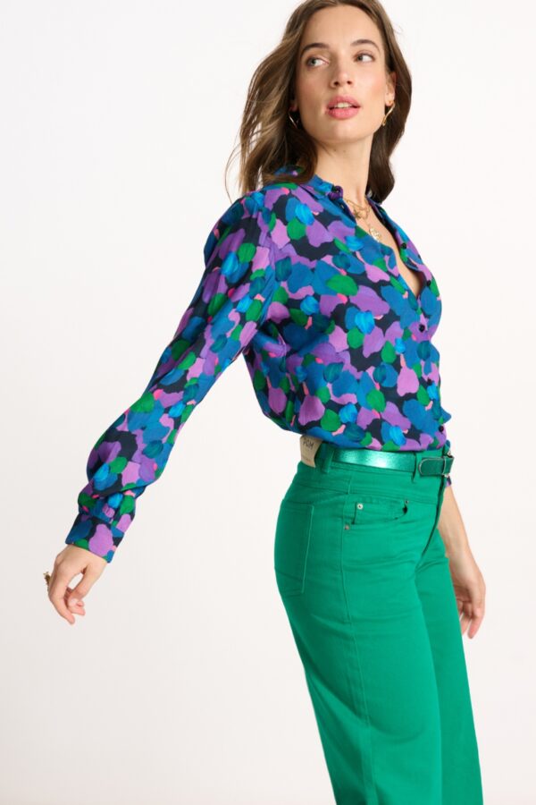 BLOUSE - Mila Brushwork Lilac – Image 4