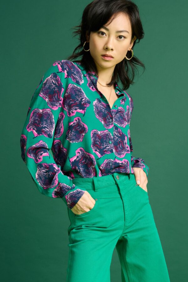 BLOUSE - Mila Flower Pop Pink – Image 3