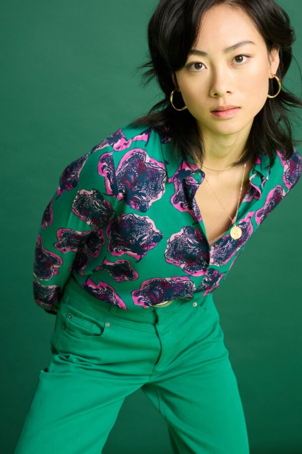 BLOUSE - Mila Flower Pop Pink – Image 4