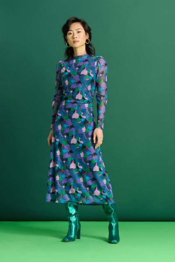 DRESS - Brushwork Lilac Slim – Image 3