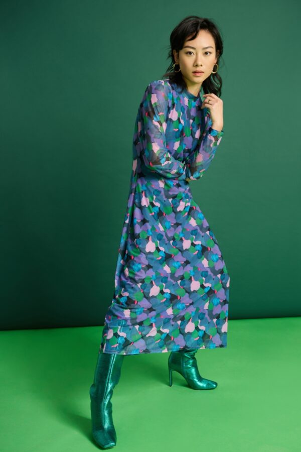 DRESS - Brushwork Lilac Slim – Image 6