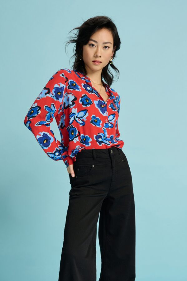 BLOUSE - Mila Flower Glory Red – Image 4