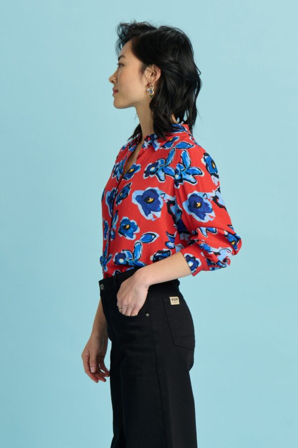 BLOUSE - Mila Flower Glory Red – Image 5