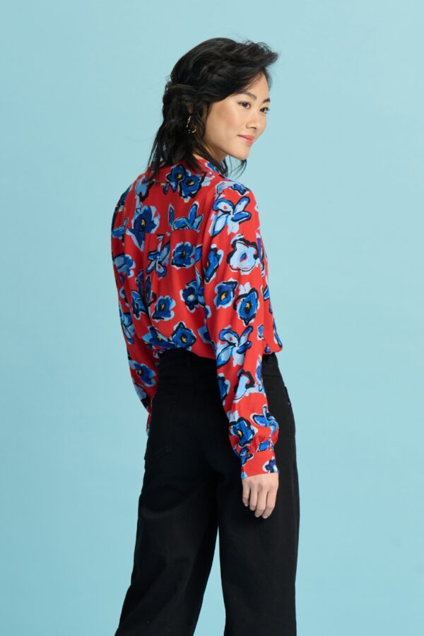 BLOUSE - Mila Flower Glory Red – Image 6