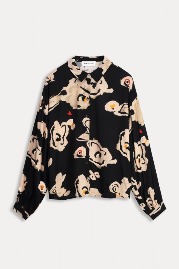 BLOUSE - Flower Glory Black – Image 2