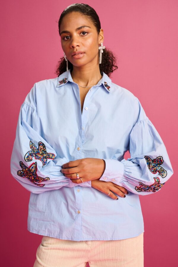 BLOUSE - Maxime Ice Blue – Image 3