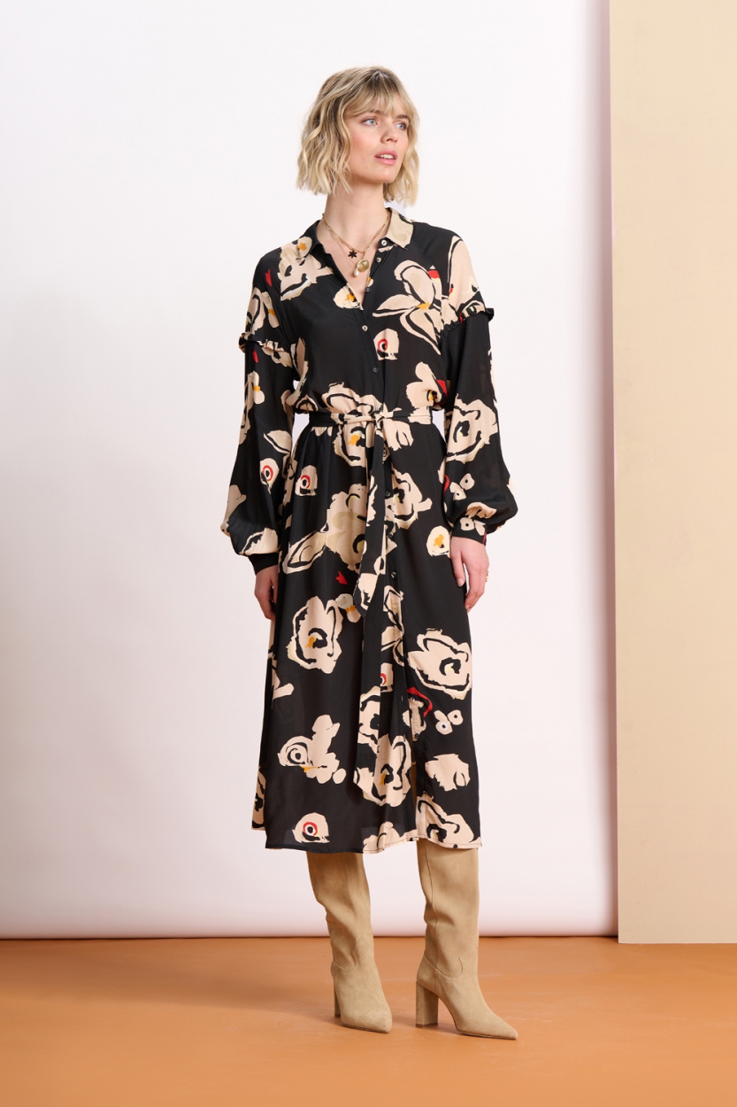 DRESS – Flower Glory Black