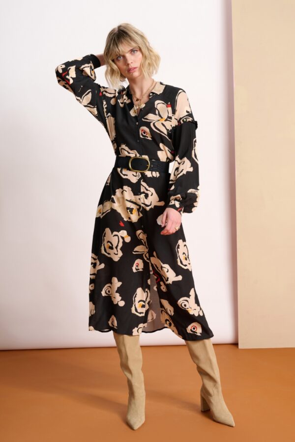DRESS - Flower Glory Black – Image 3