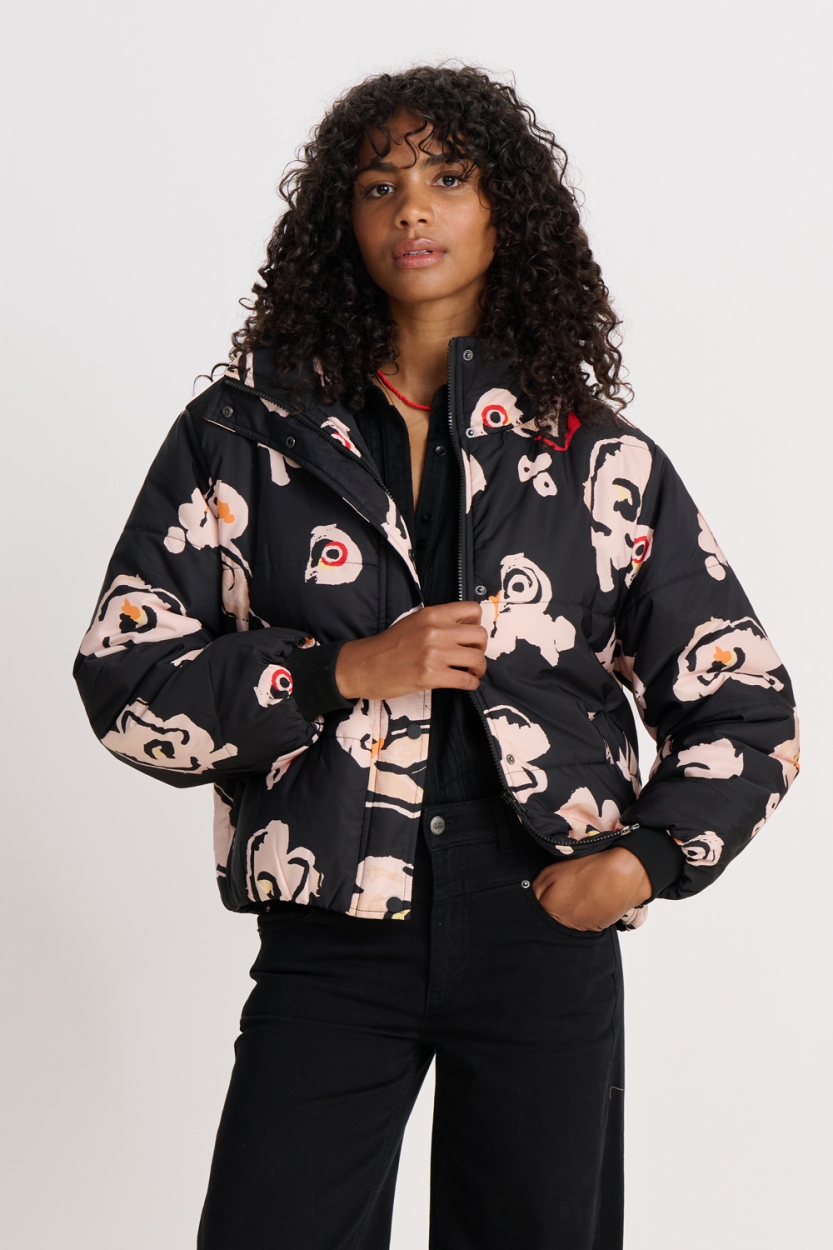 JACKET – Flower Glory Black