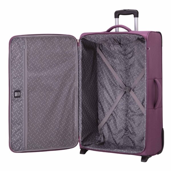 Split colors travel unisex large soft trolleys – Image 9