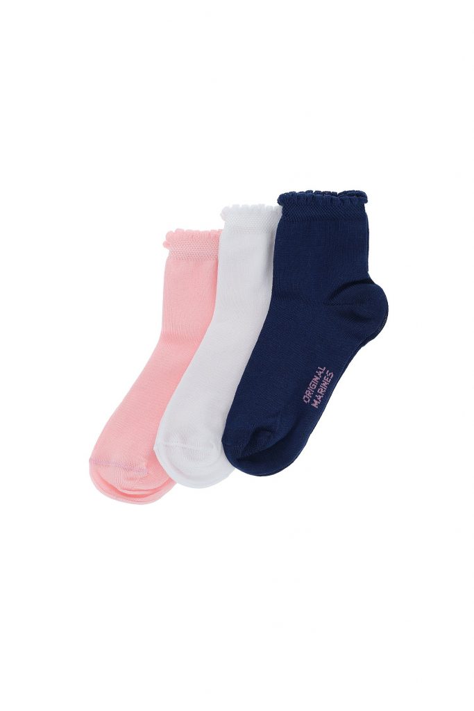 Basico Spring Girl Short Tri-Pack Socks 2