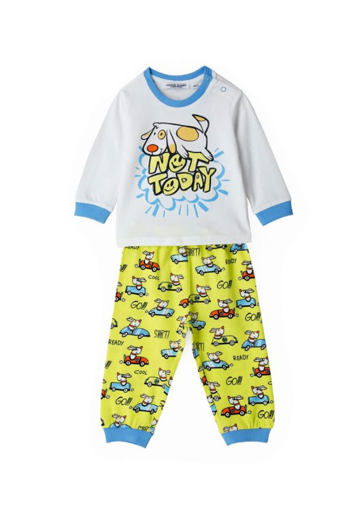Good night baby boy long cotton pajamas 1