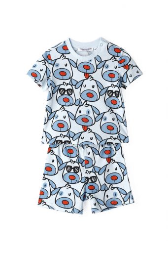 Good night baby boy short pajamas in cotton 1