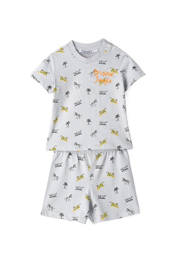 Good night baby boy short pajamas in cotton 2