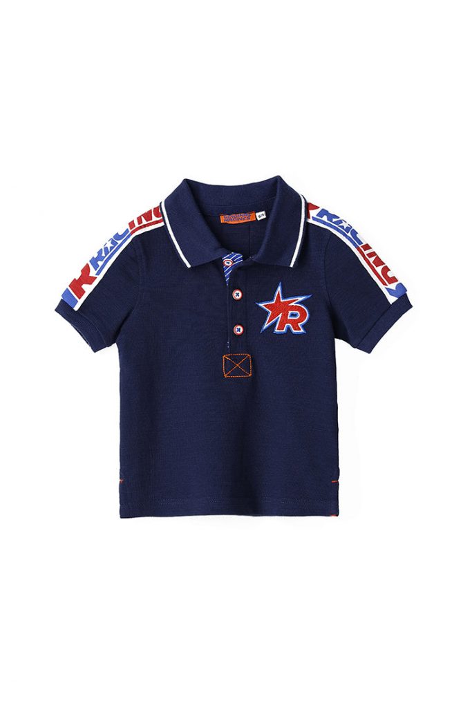 City clash baby boy striped polo shirt