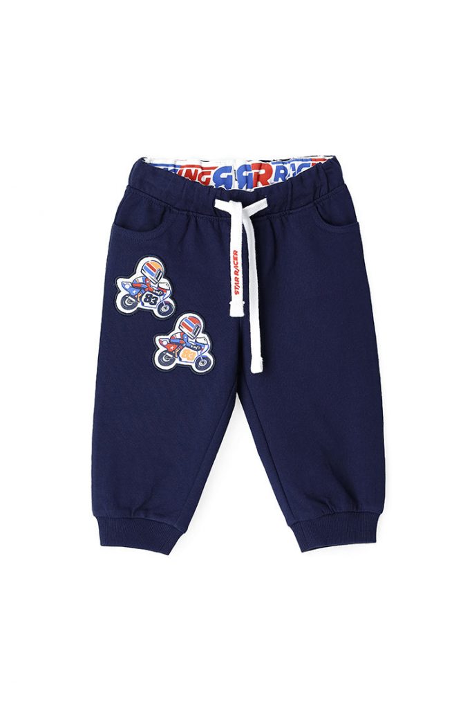 City clash baby boy trousers with patches