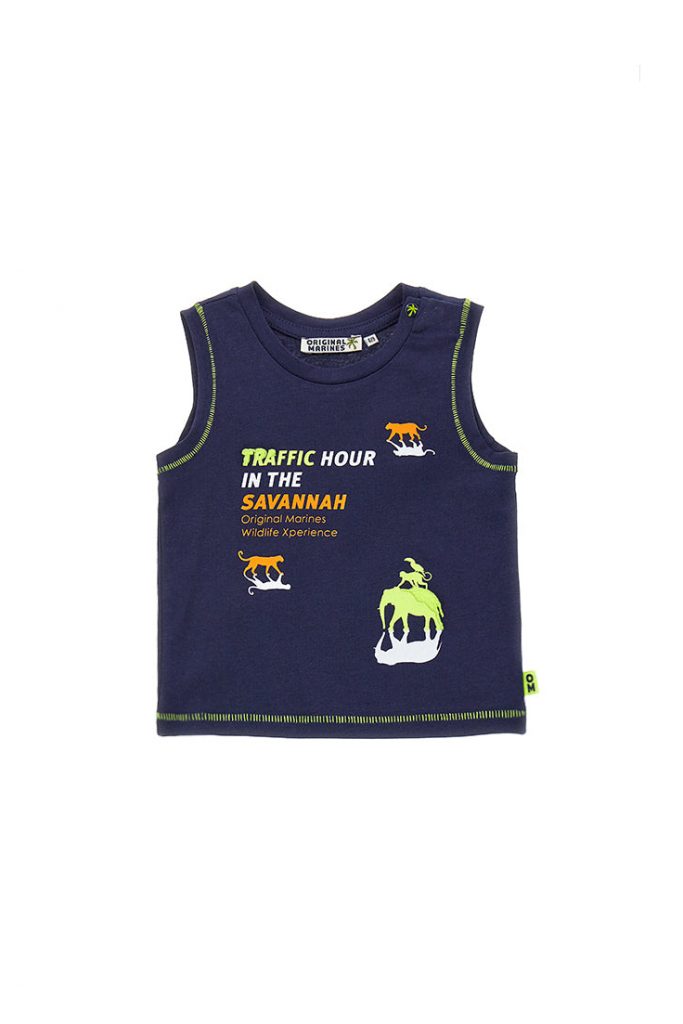 Neon explorer baby boy cotton tank top 1