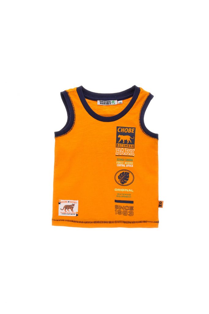 Neon explorer baby boy cotton tank top 2
