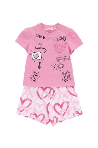 Good night baby girl short pajamas in cotton 4