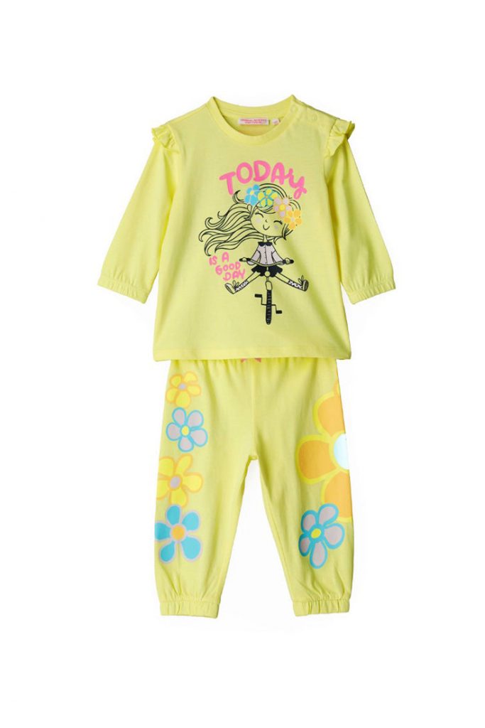 Good night baby girl long cotton pajamas 2