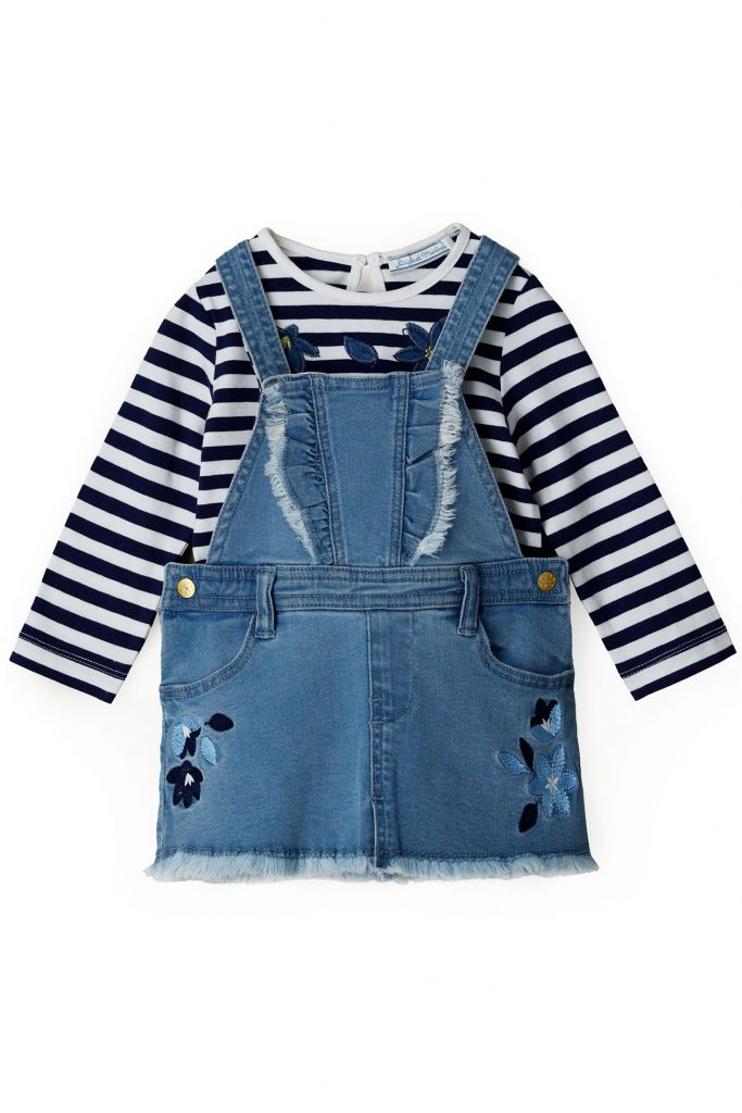Montecarlo Baby girl Set: T-Shirt And Overalls
