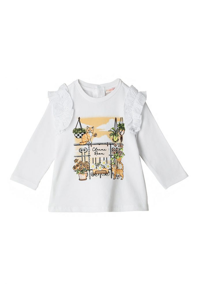 Flower market baby girl long sleeve t-shirt