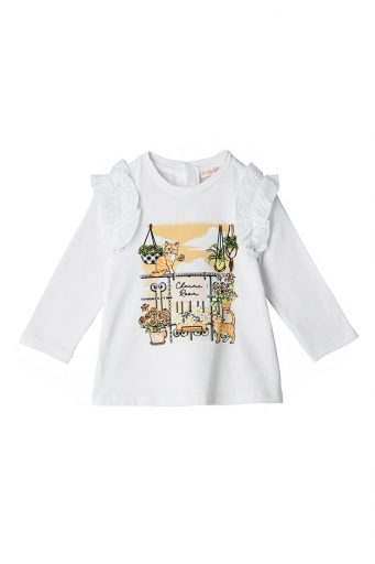 Flower market baby girl long sleeve t-shirt