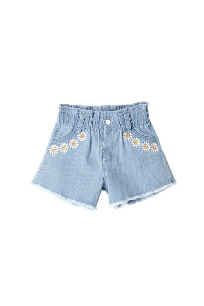 Flower Market Baby girl Denim Shorts
