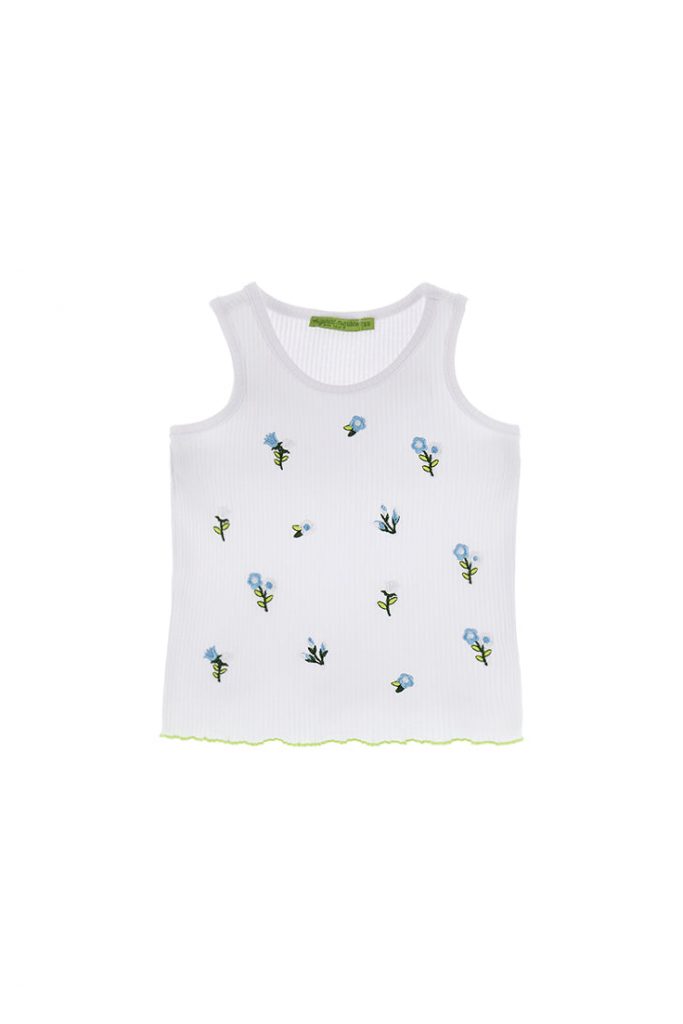 Growing up baby girl tank top in rib