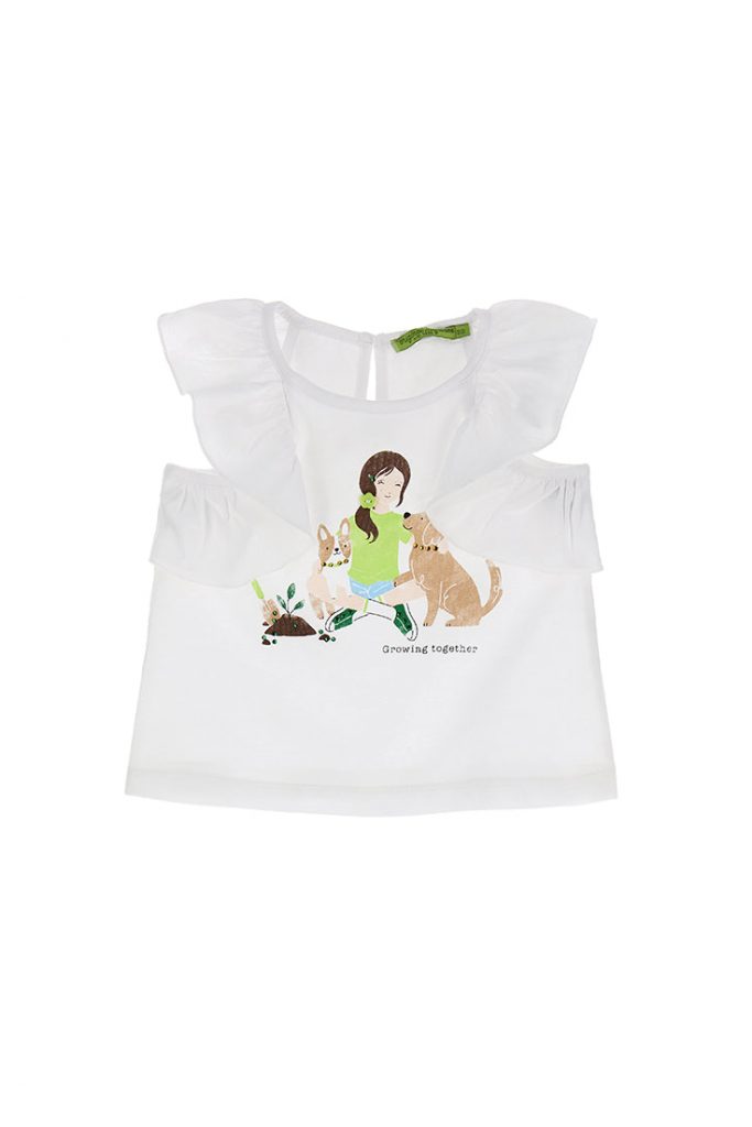 Growing up baby girl tank top with ruffles