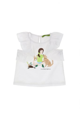 Growing up baby girl tank top with ruffles
