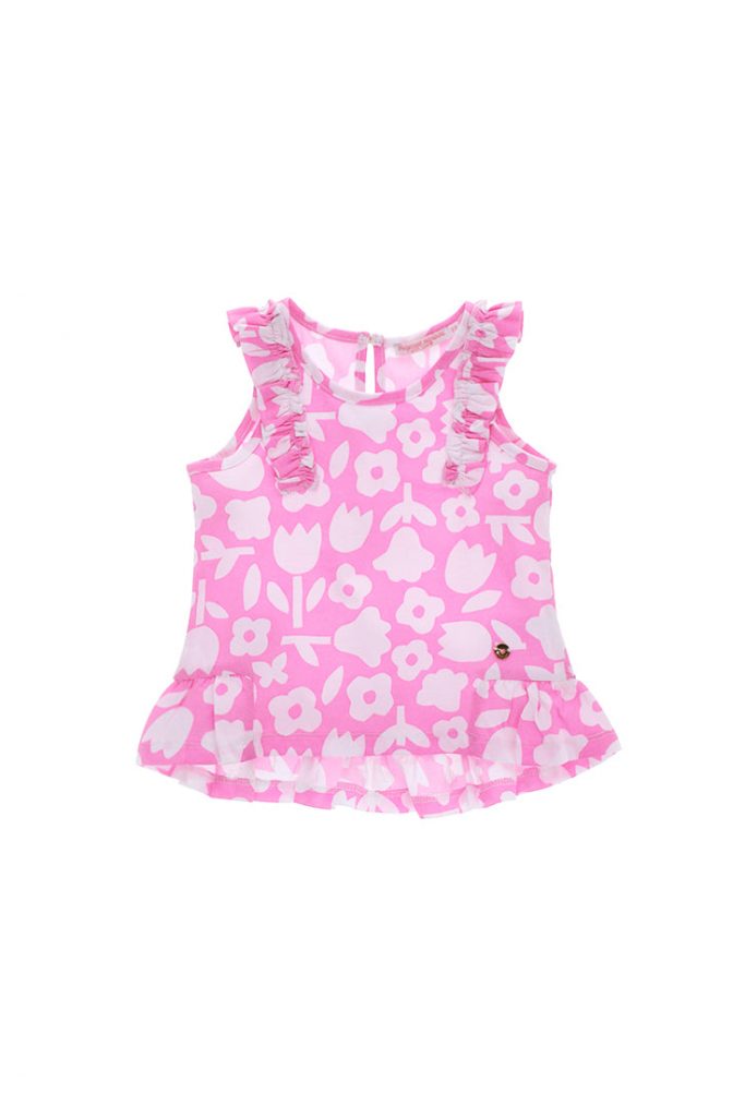 Jolla beach baby girl tank top with print