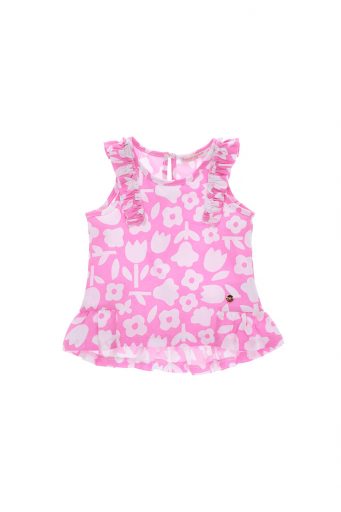 Jolla beach baby girl tank top with print
