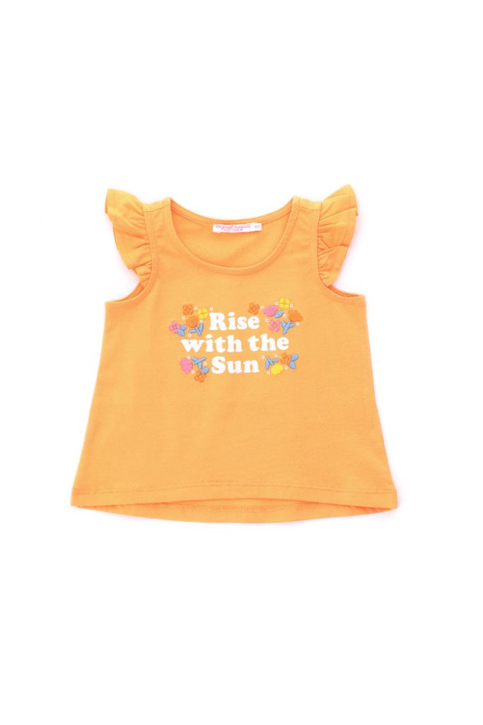Jolla beach baby girl tank top with ruffles