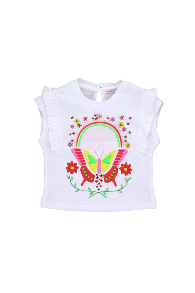 California mood baby girl t-shirt with ruffles 1