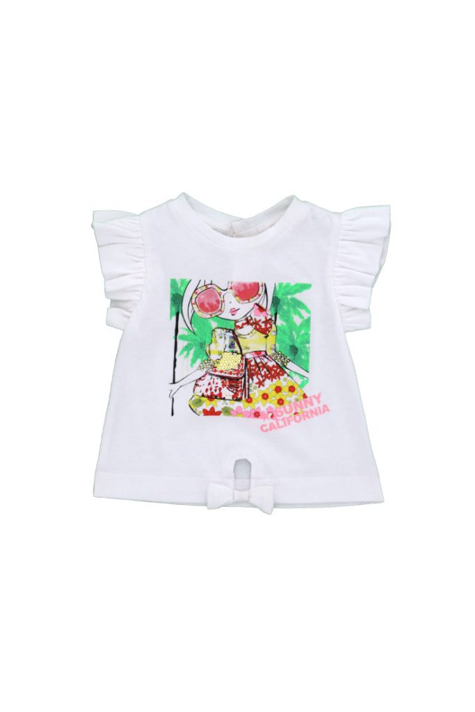 California mood baby girl t-shirt with sequins