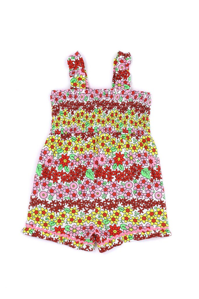 California mood baby girl short overalls
