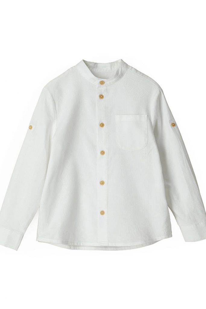 Special day boy mandarin collar shirt