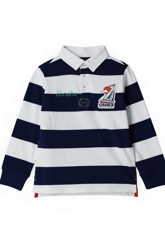 Ocean side boy polo shirt with embroidery