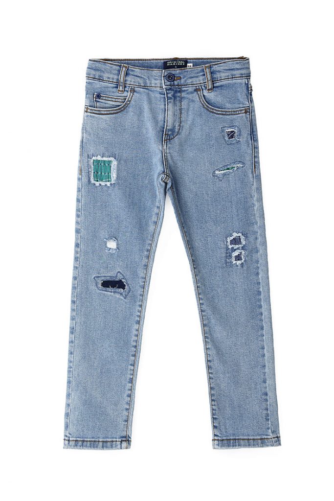 Ocean side boy jeans with patches
