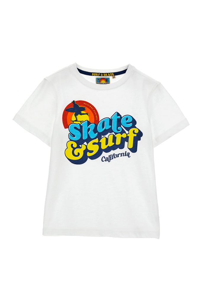 Surf Spirit Boy T-Shirt In Slub Cotton