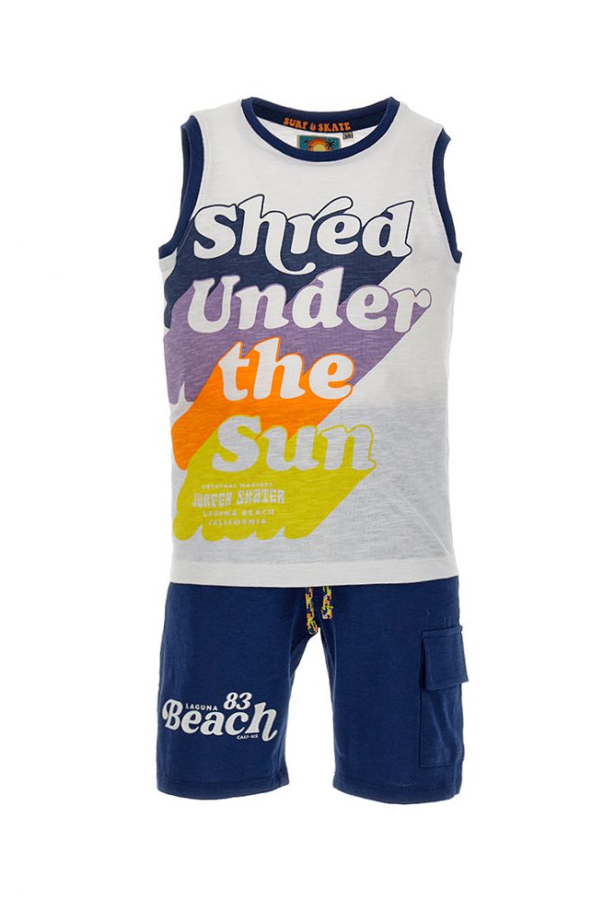 Surf spirit boy tank top and bermuda set 1