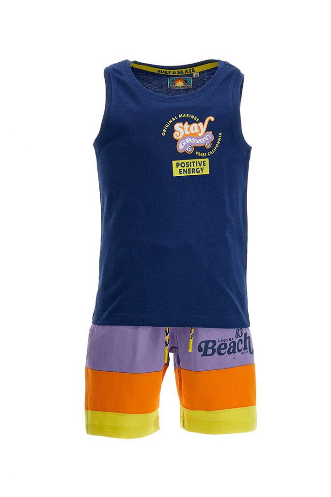 Surf spirit boy tank top and bermuda set 2