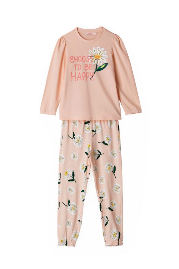 Good night girl long cotton pajamas 4
