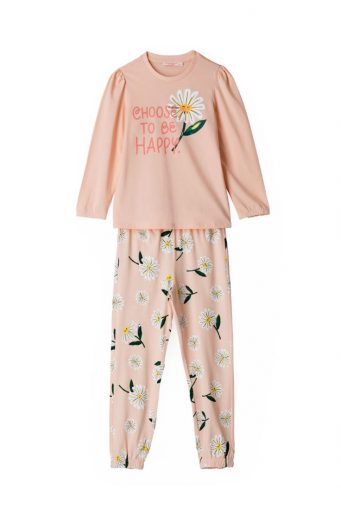 Good night girl long cotton pajamas 4