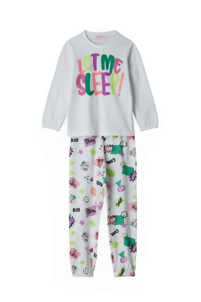 Good night girl long cotton pajamas 6