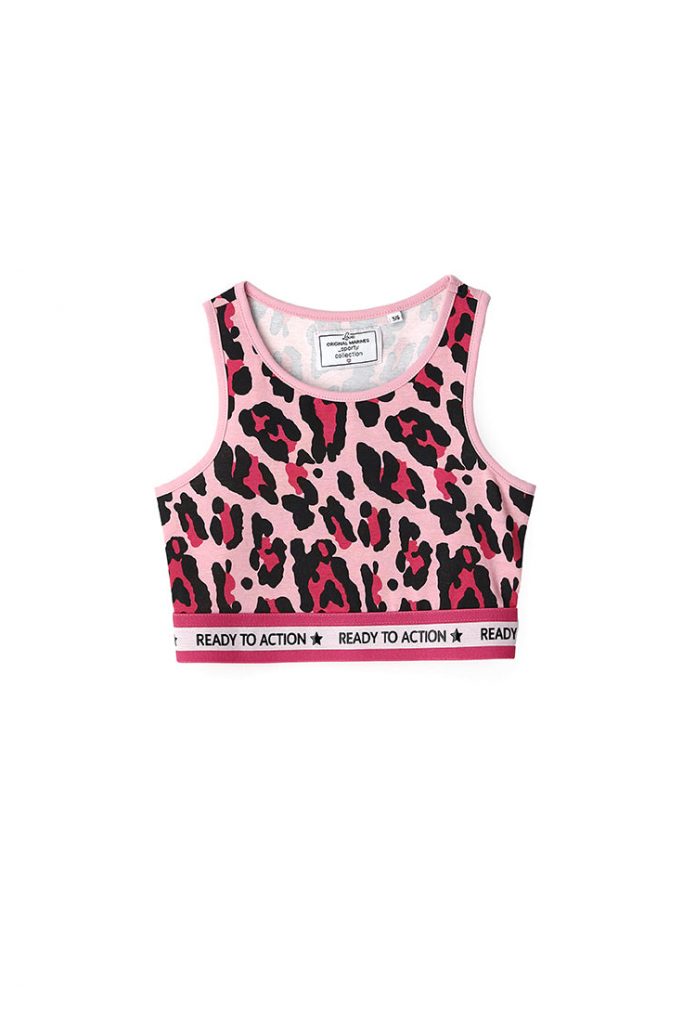 Active girl short top with elastic